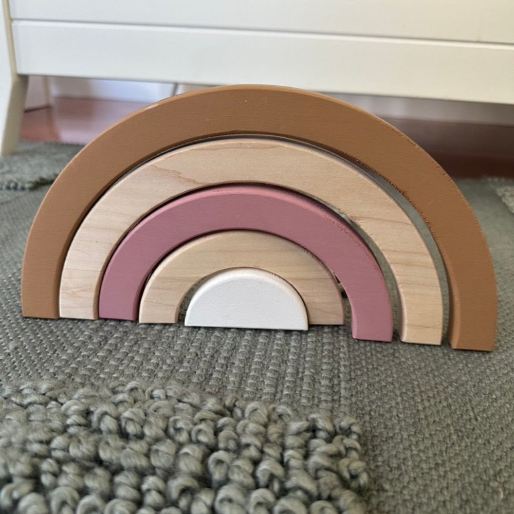 Wooden Stackable Rainbow Nursery Decor